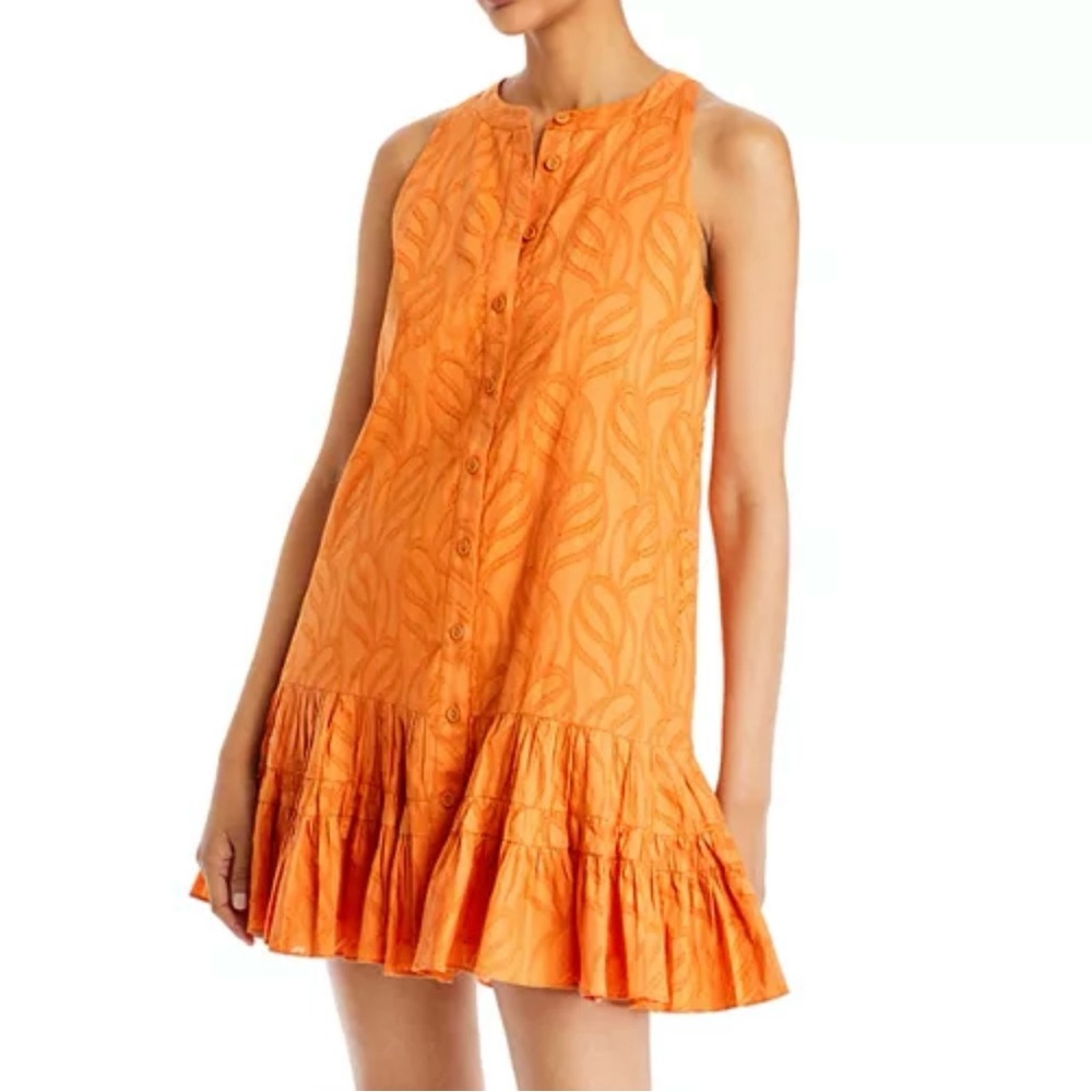 Joie orange sleeveless dress 100% cotton - XL